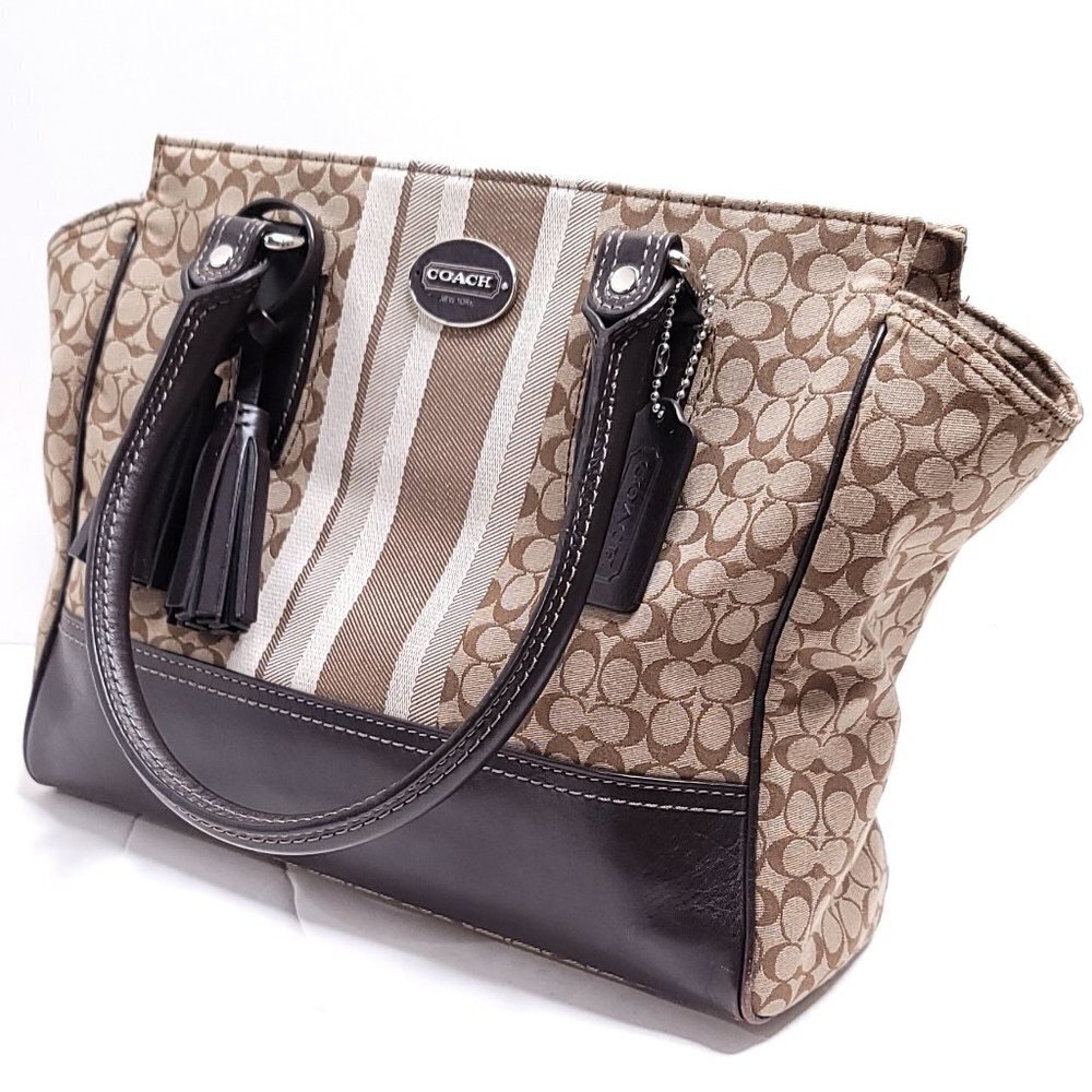 Coach Brown and Black Tote Bag